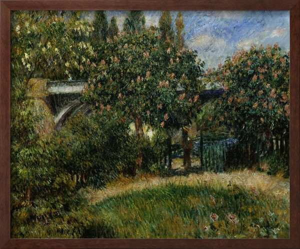 The Railway Bridge at Chatou - Pierre-Auguste Renoir painting on canvas